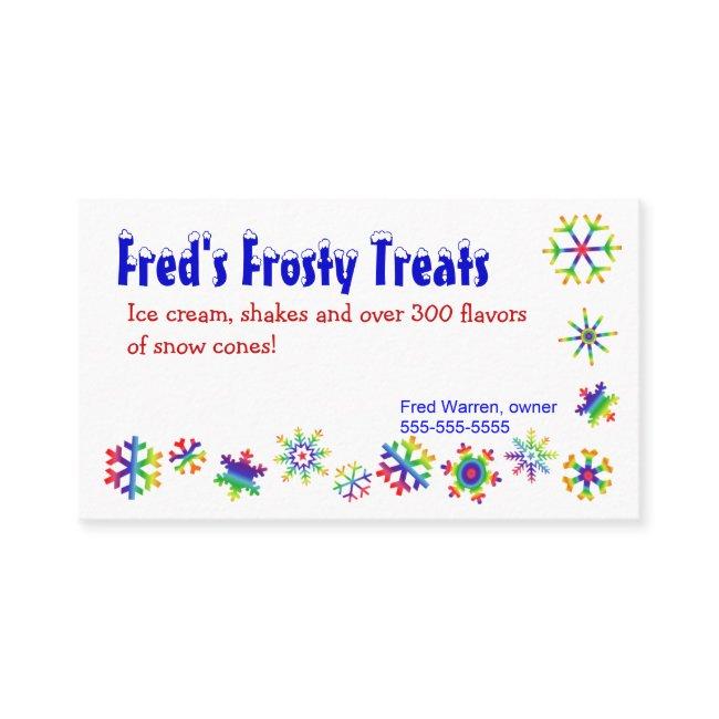 Bright Colored Snowflakes