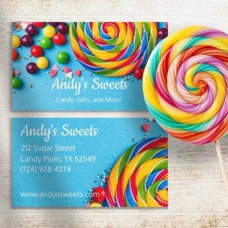 Bright Colorful Sweets Light Blue Candy Store