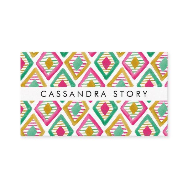 Bright Diamonds Watercolor Modern Pattern
