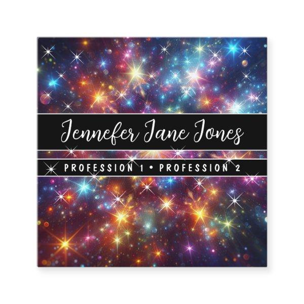 Bright Galaxy Nebula Glitter Sparkling Stars     Square