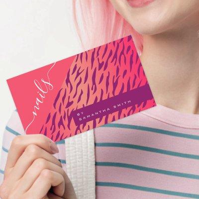 Bright Girly Pink Tiger Zebra Stripes Animal Print