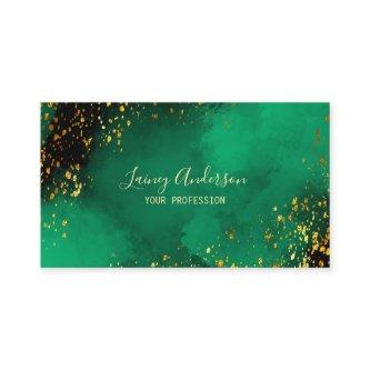 Bright green black and faux gold foil glitter