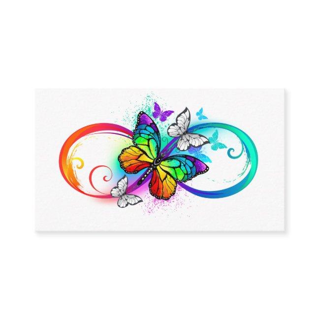 Bright infinity with rainbow butterfly