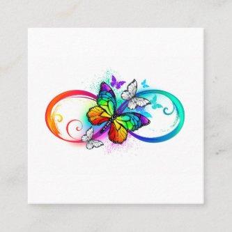 Bright infinity with rainbow butterfly square
