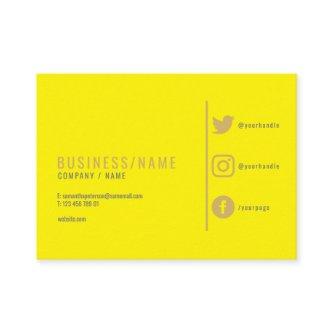 Bright neon yellow social media .