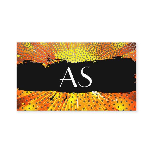 Bright Orange Reds | Dot Pattern | Monogram