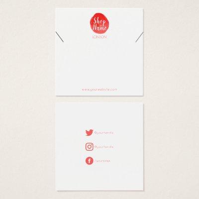 Bright paint splash, square bracelet display card