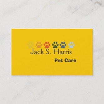 Bright Paws Colorful Paw Prints Pet Care