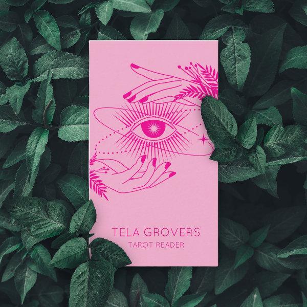 Bright Pink Chic Modern Mystic Tarot Reader