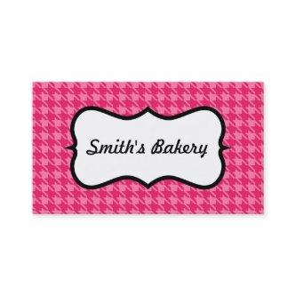 Bright Pink Houndstooth