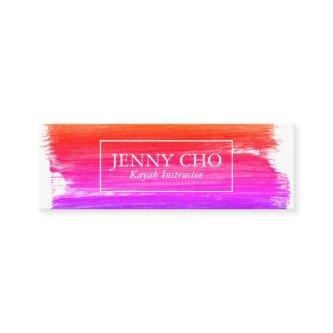 Bright Pink paint stripe hand painted Mini