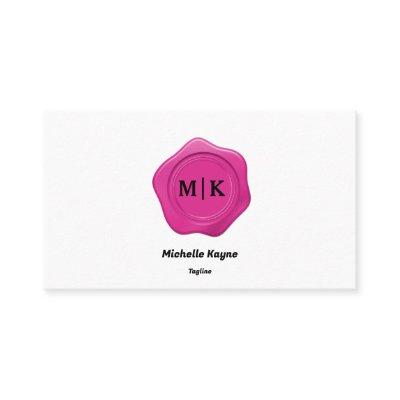 Bright Pink Wax Seal on Black & White