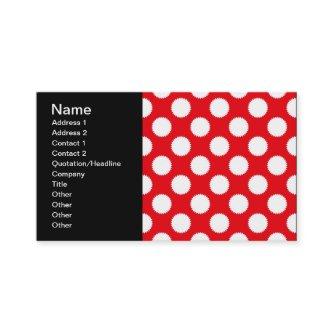 Bright Red and White Polka Dot Pattern