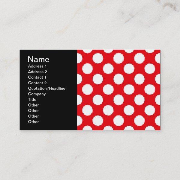 Bright Red and White Polka Dot Pattern
