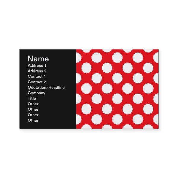 Bright Red and White Polka Dot Pattern