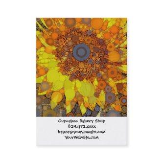 Bright Sunflower Circle Mosaic Digital Art Print