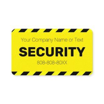 Bright Yellow Caution Security Guard