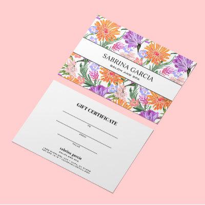 Brilliant Flowers | Violet Blue orange  Gift Card