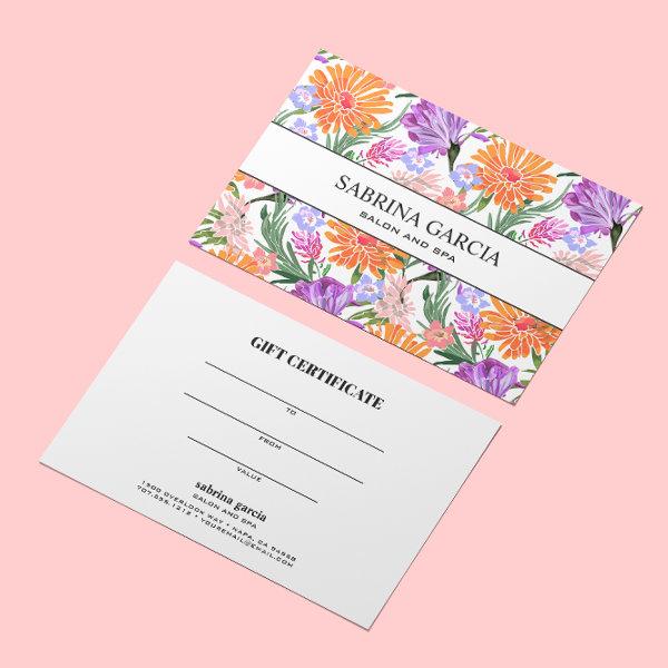 Brilliant Flowers | Violet Blue orange  Gift Card
