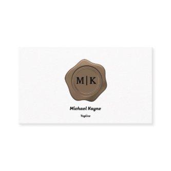 Bronze Wax Seal on Black & White