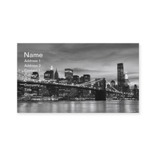 Brooklyn Bridge and Manhattan Skyline At Night