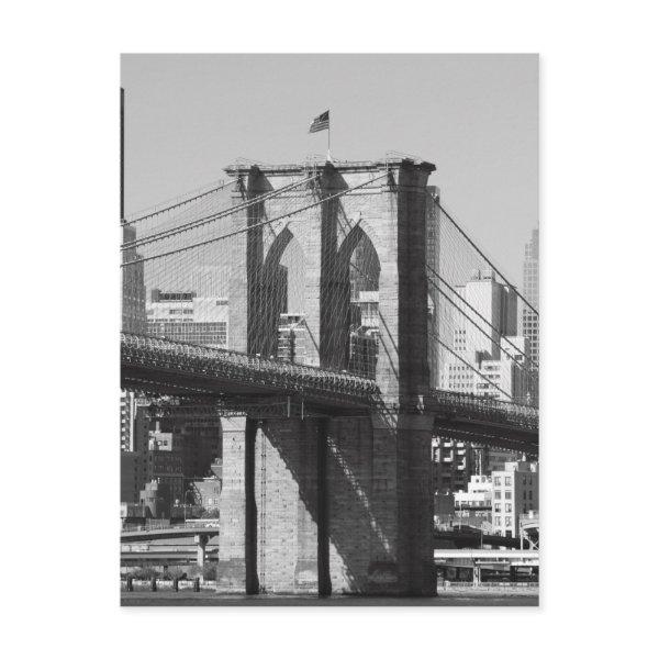 Brooklyn Bridge and Manhattan Skyline Postcard