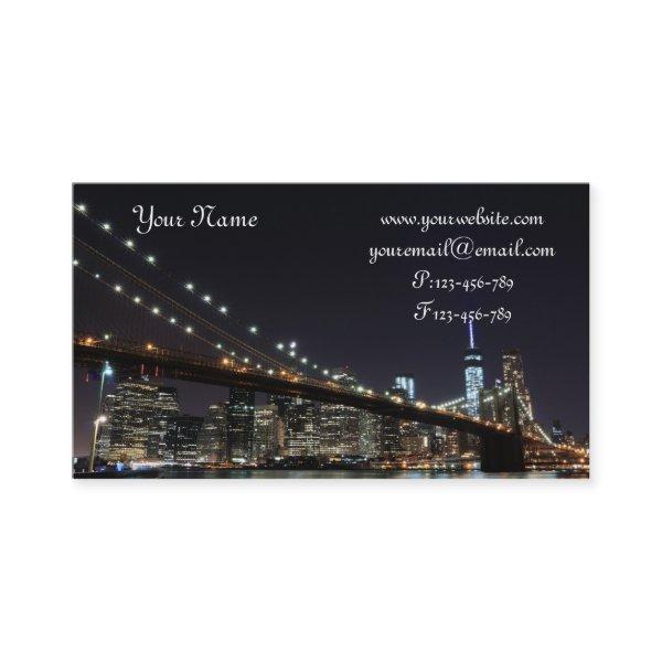 Brooklyn Bridge At Night, New York City