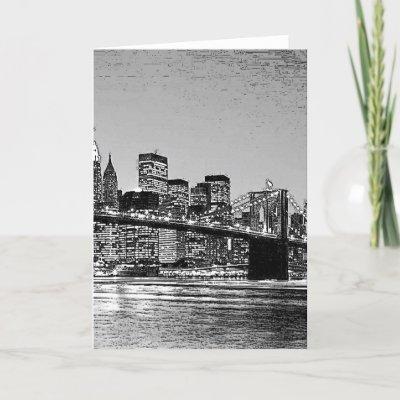 Brooklyn Bridge New York City Card