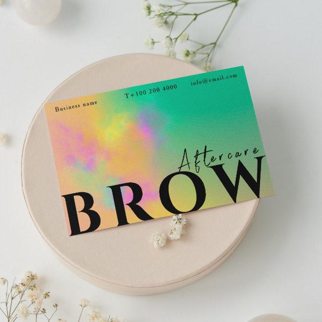 Brow After Care Instructions Abstract Watercolor