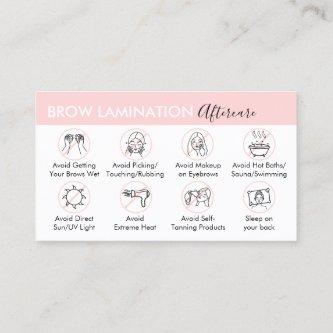 Brow Lamination Aftercare Advice Post Instruction