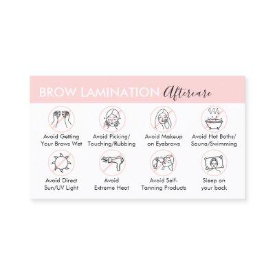 Brow Lamination Aftercare Advice Post Instruction