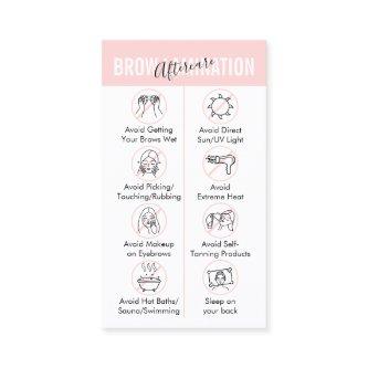 Brow Lamination Aftercare Advices Instructions
