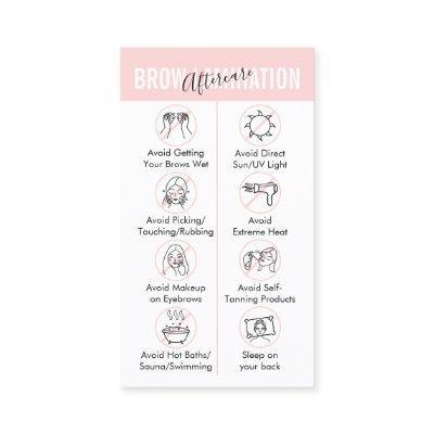 Brow Lamination Aftercare Advices Instructions
