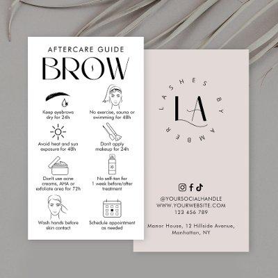 Brow Lamination Aftercare Modern Logo Cream