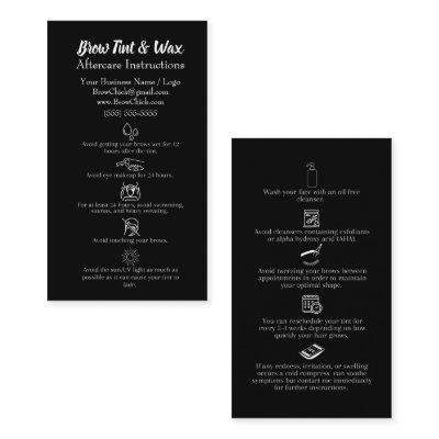 Brow Tint & Wax Aftercare Instructions