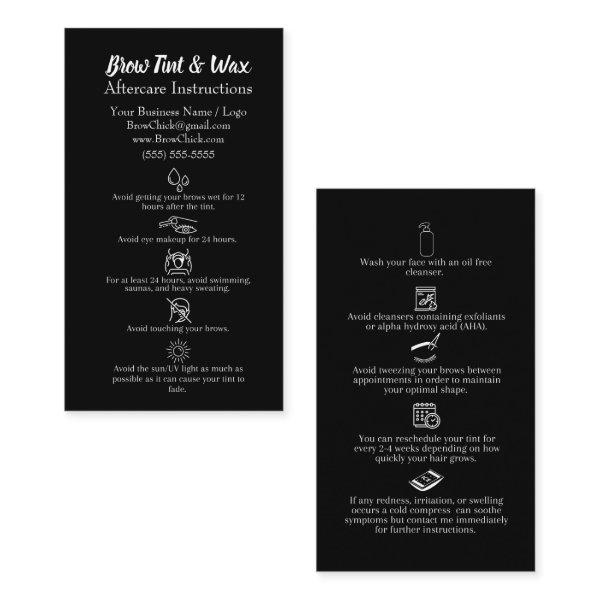 Brow Tint & Wax Aftercare Instructions