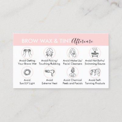 Brow Wax Tint Aftercare Instruction