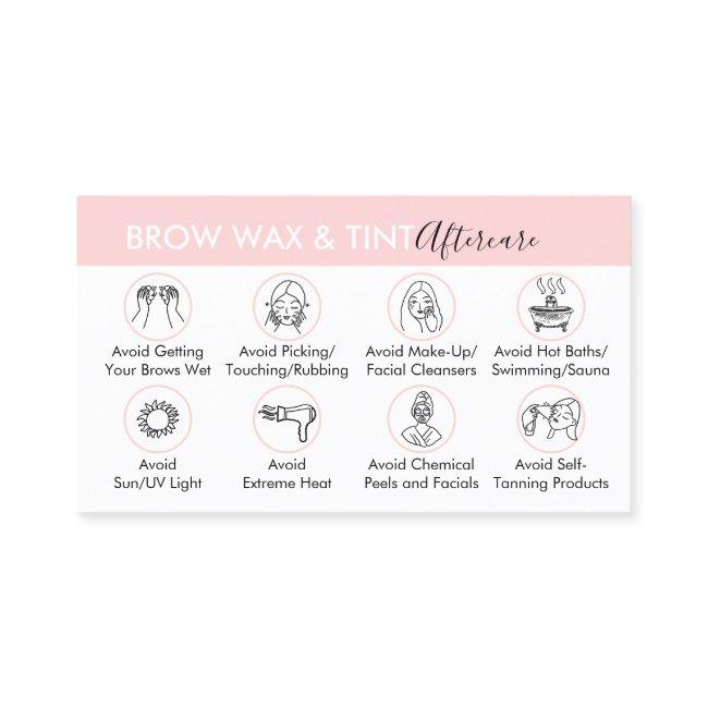 Brow Wax Tint Aftercare Instruction