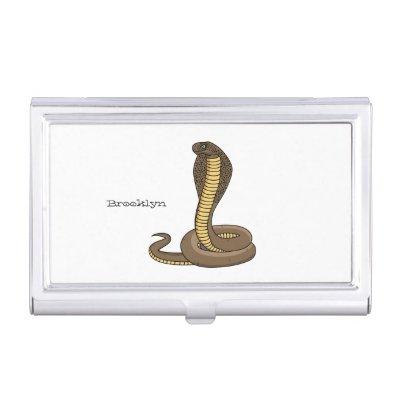 Brown cobra snake illustration  case