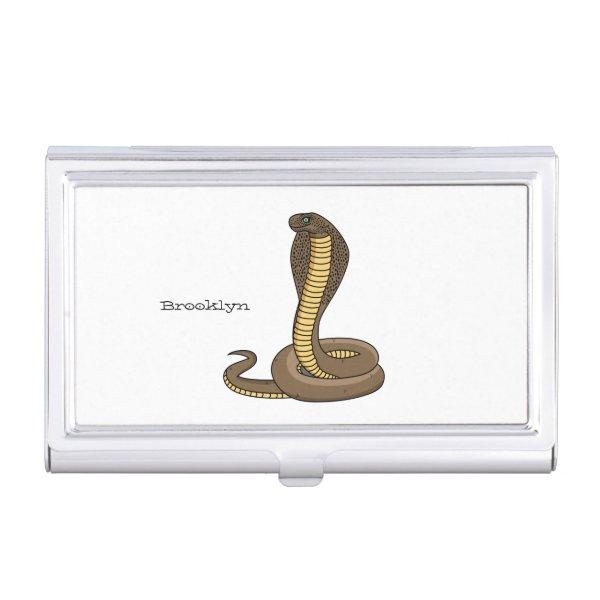 Brown cobra snake illustration  case