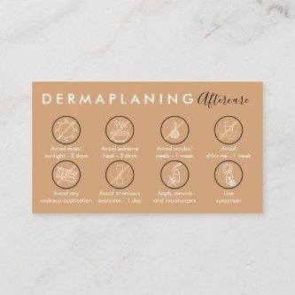 Brown Dermaplaning Aftercare Post Instructions