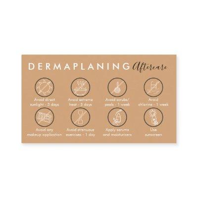 Brown Dermaplaning Aftercare Post Instructions