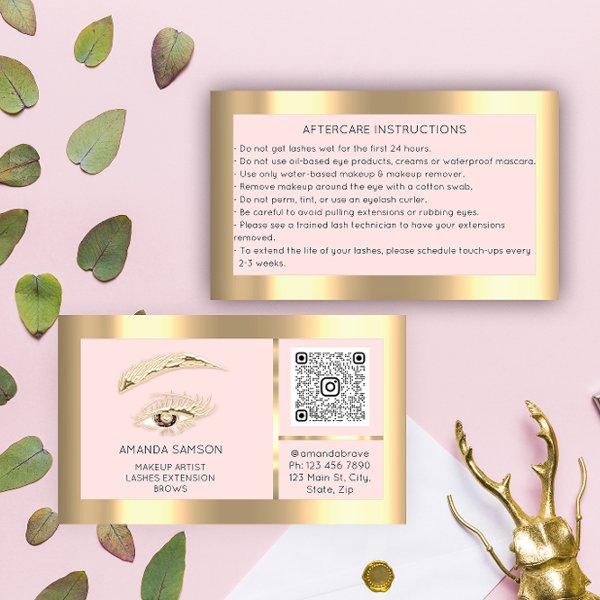 Brown Eyelash Microblade QrCode Aftercare