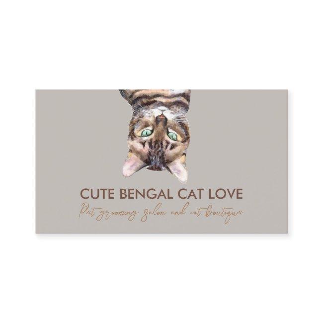 Brown Funny Pet Sitter Bengal Cat