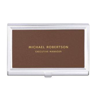 Brown Gold Colors Professional Trendy Modern Plain  Case