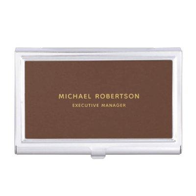 Brown Gold Colors Professional Trendy Modern Plain  Case