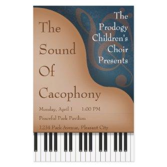 Brown Grand Piano Recital Poster & Concert Program