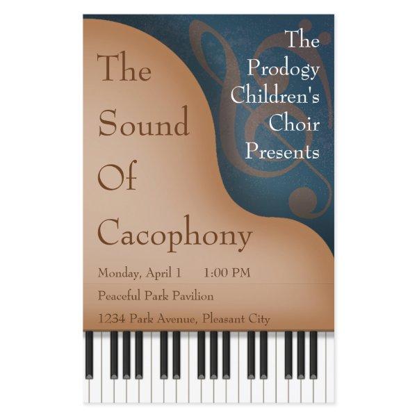Brown Grand Piano Recital Poster & Concert Program