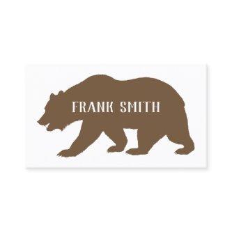 Brown Grizzly Bear Silhouette