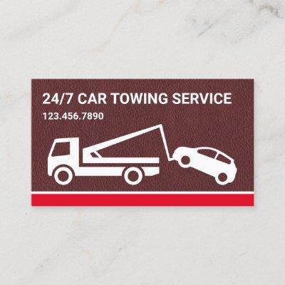 Brown Leather Car Towing Service Tow Truck